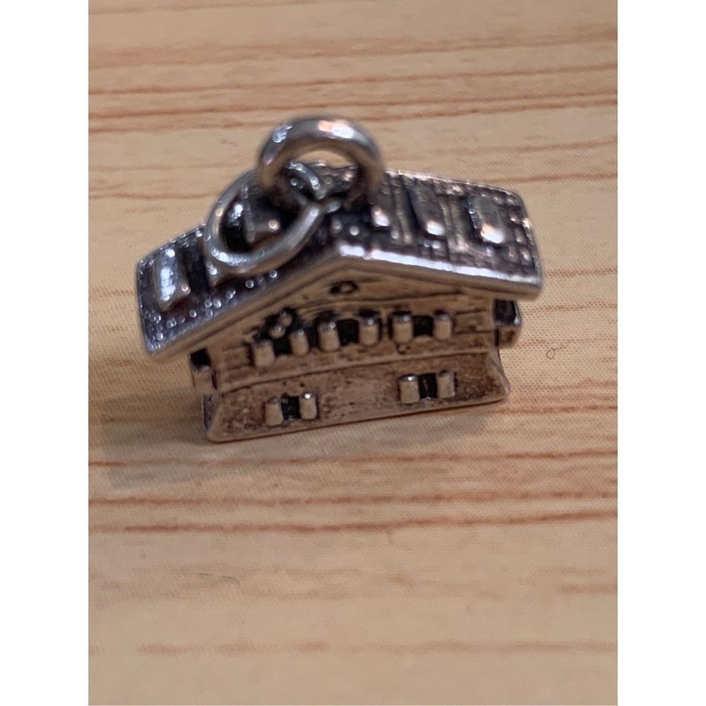 .925 Chalet House Sterling Silver Jewelry Charm
